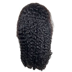 Natural Black Human Hair Deep Wave Pre Cut 24 Inch Wig